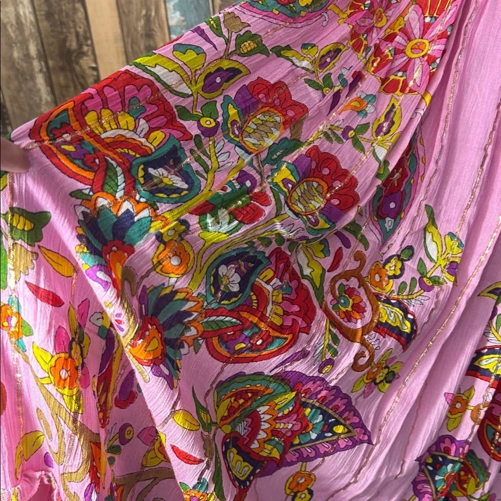 Pink Floral Bohemian Maxi Dress - Women's - Picture 10 of 16